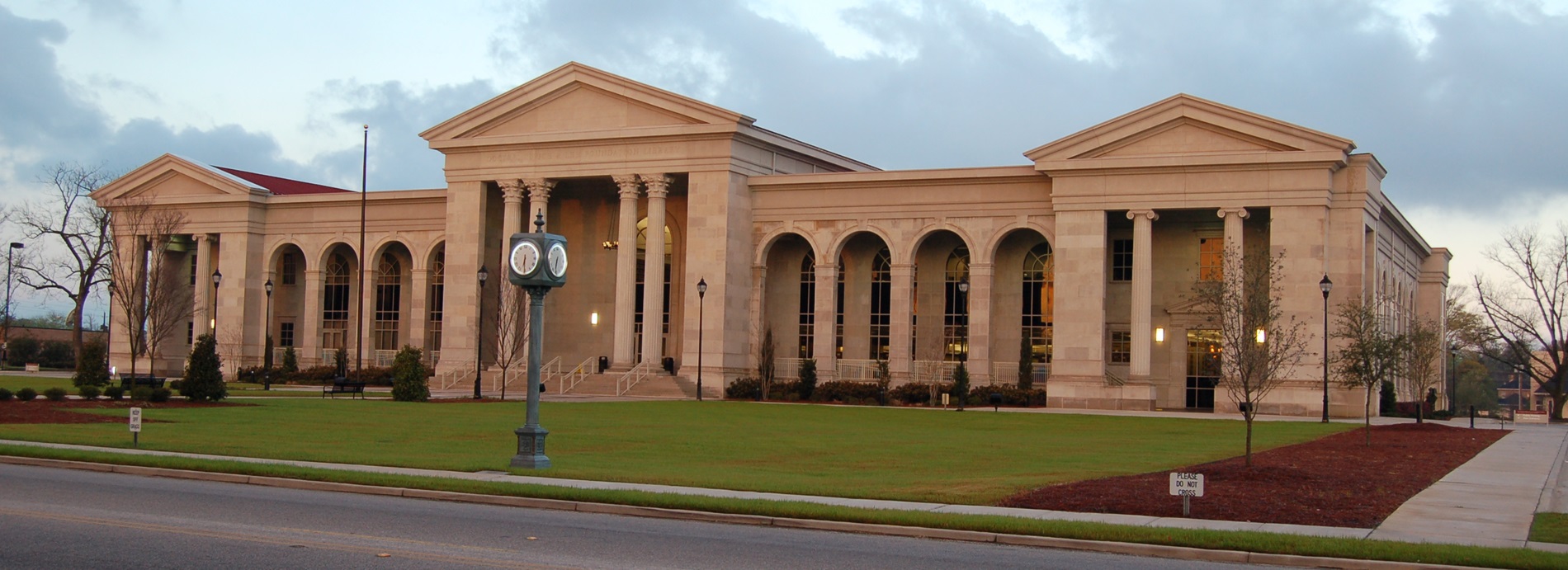 Florence County Library entrance during the day. 