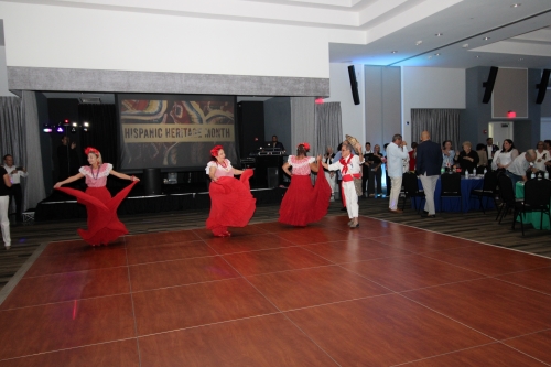 Demonstration on the dance floor.
