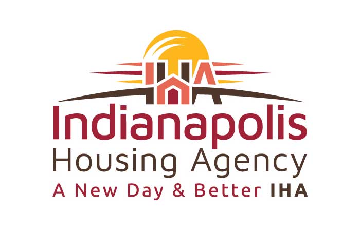 Indianapolis Housing Agency Logo. A new day and Better IHA.