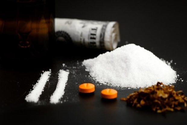 An assortment of illegal drugs