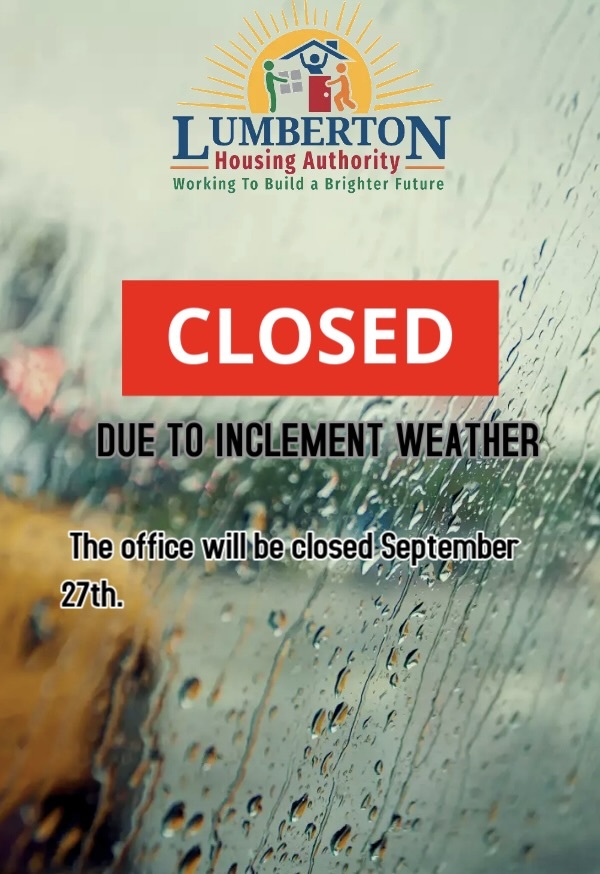 Office closure flyer, all information as listed below.