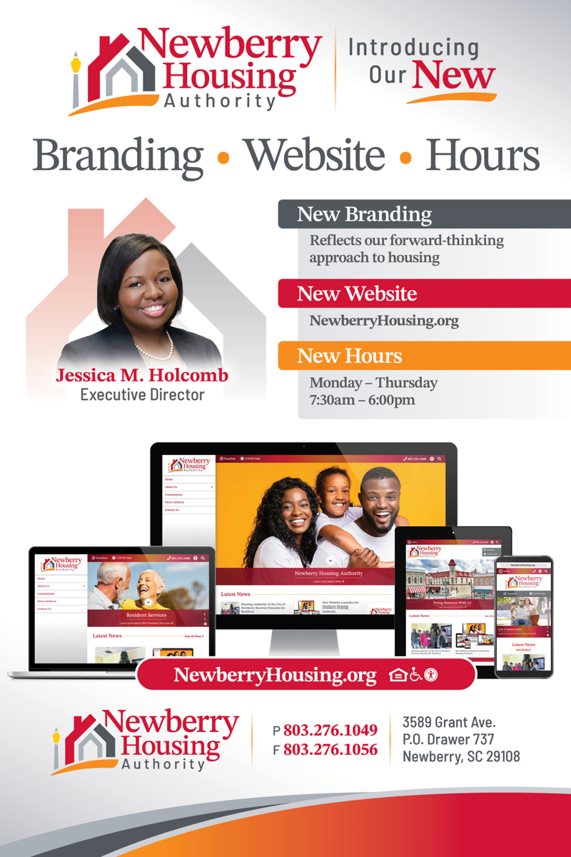 Flyer showing new office hours, website and branding. Flyer text is below the image