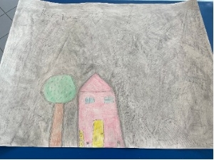 A home and a tree.
