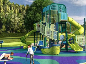Rendering of playground structure.