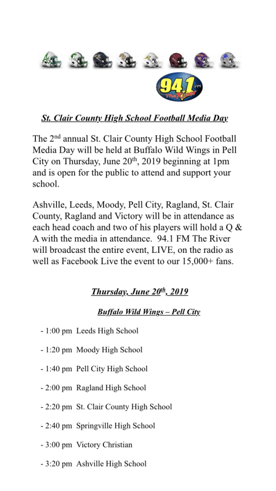 94.1 the river - football media day