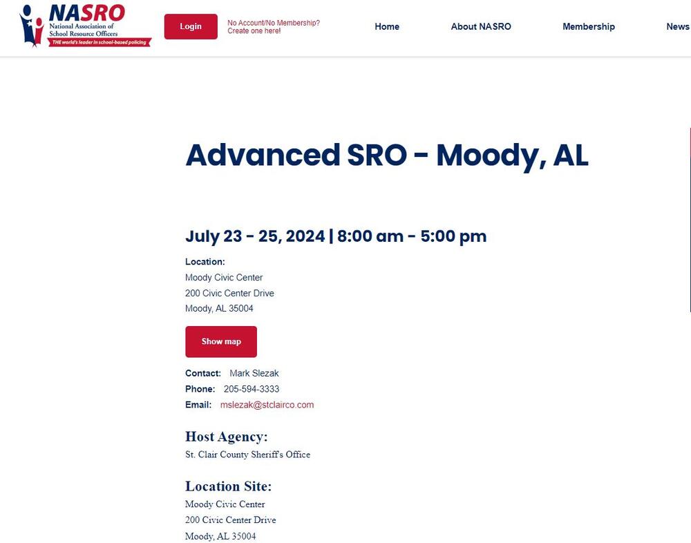 NASRO Class in Moody