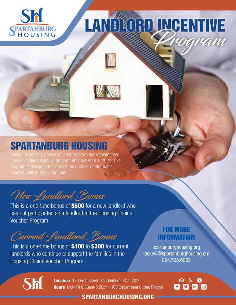 Landlord Incentive Program Flyer. All information on this flyer is listed above.