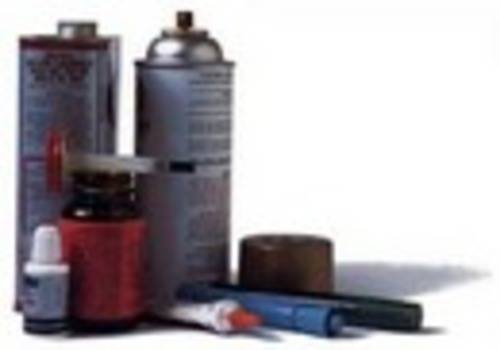 Various inhalants including markers, spray paint, glues, and paint remover.