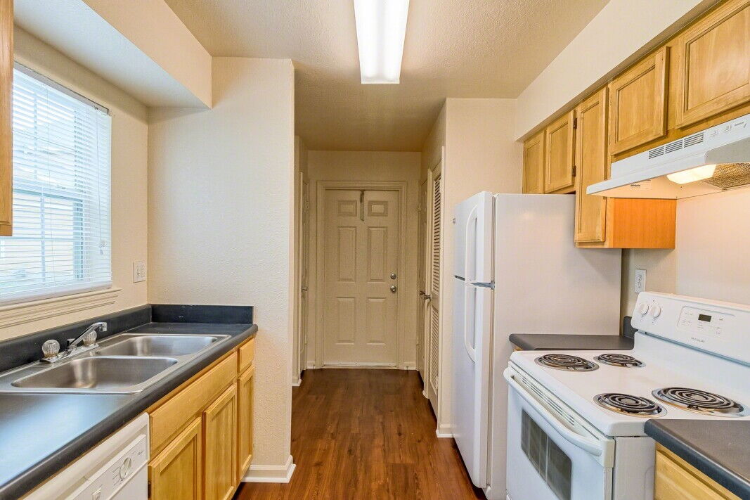 A kitchen area at Belmont Height Estates.