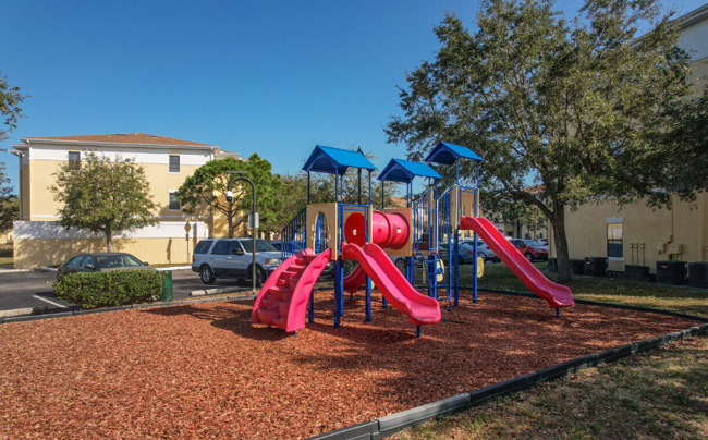 Playground area next to the apartment building.