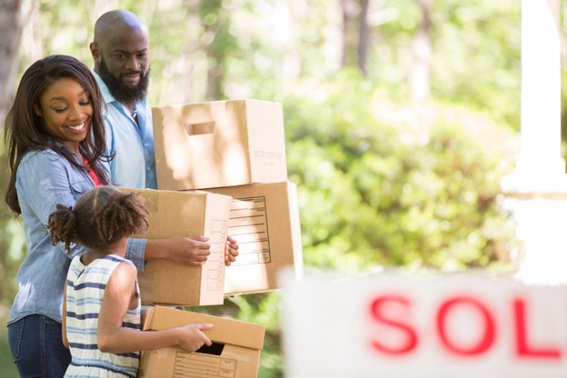 Family carrying boxes