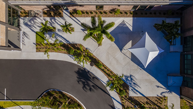 Aerial of the Mary Bethune property.