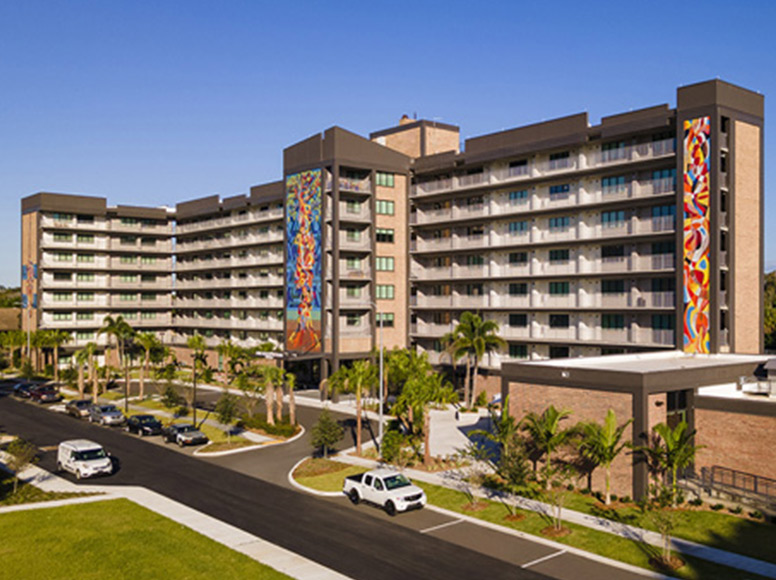 Mary Berthune, a very large apartment complex