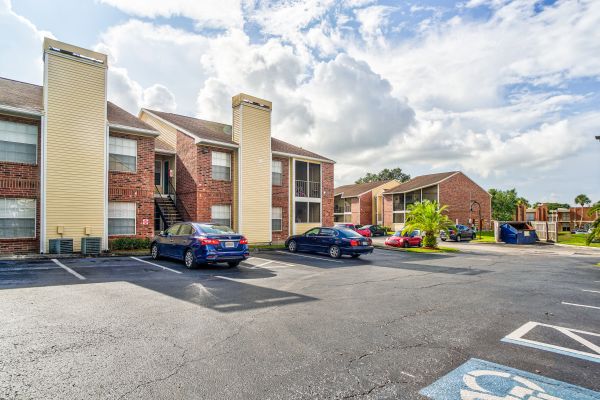 Parking at Meridian Apartments.