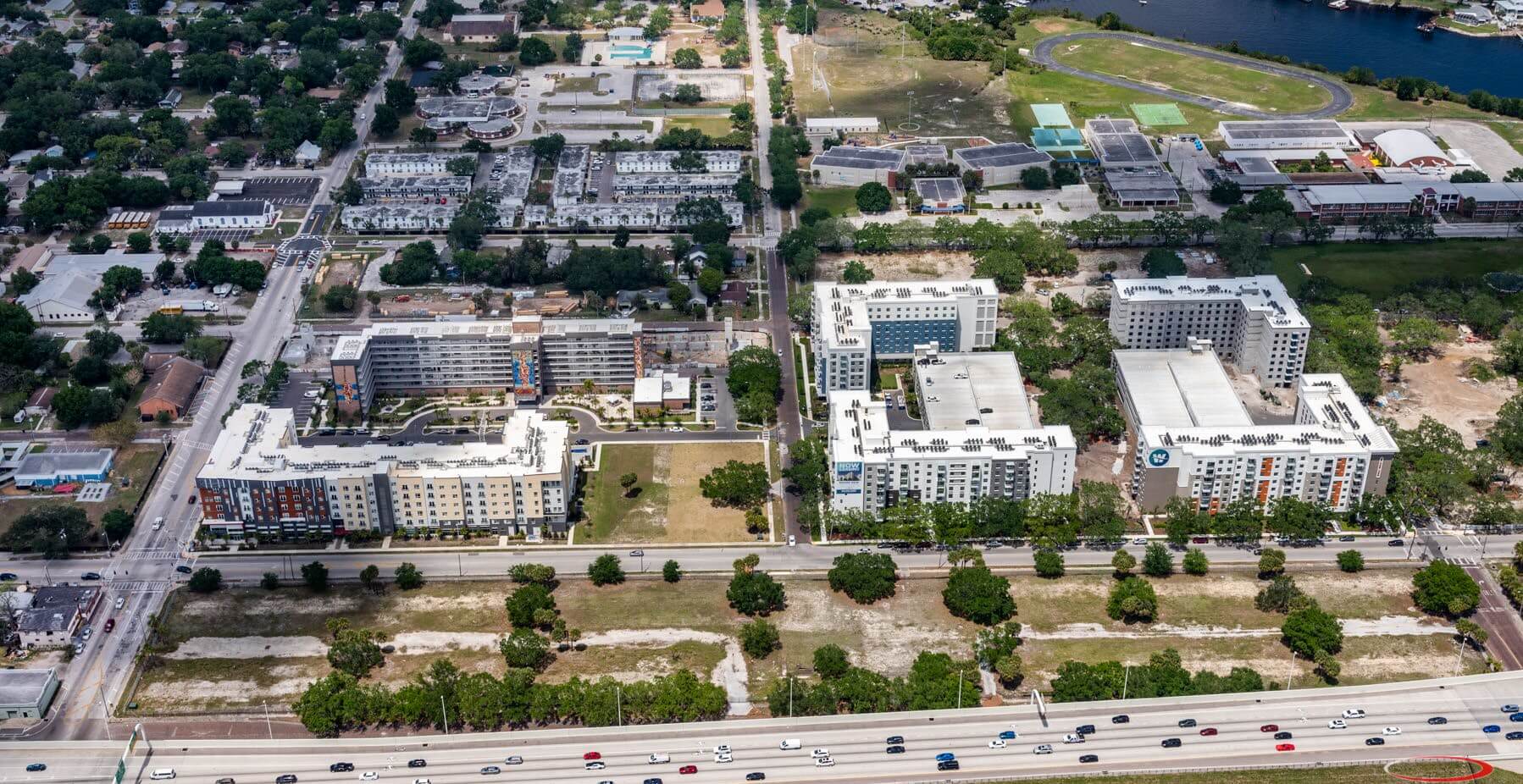 Aerial View of Renaissance, Mary McLeod Bethune Apts., and Boulevard Towers 1, 2, 3, and 4