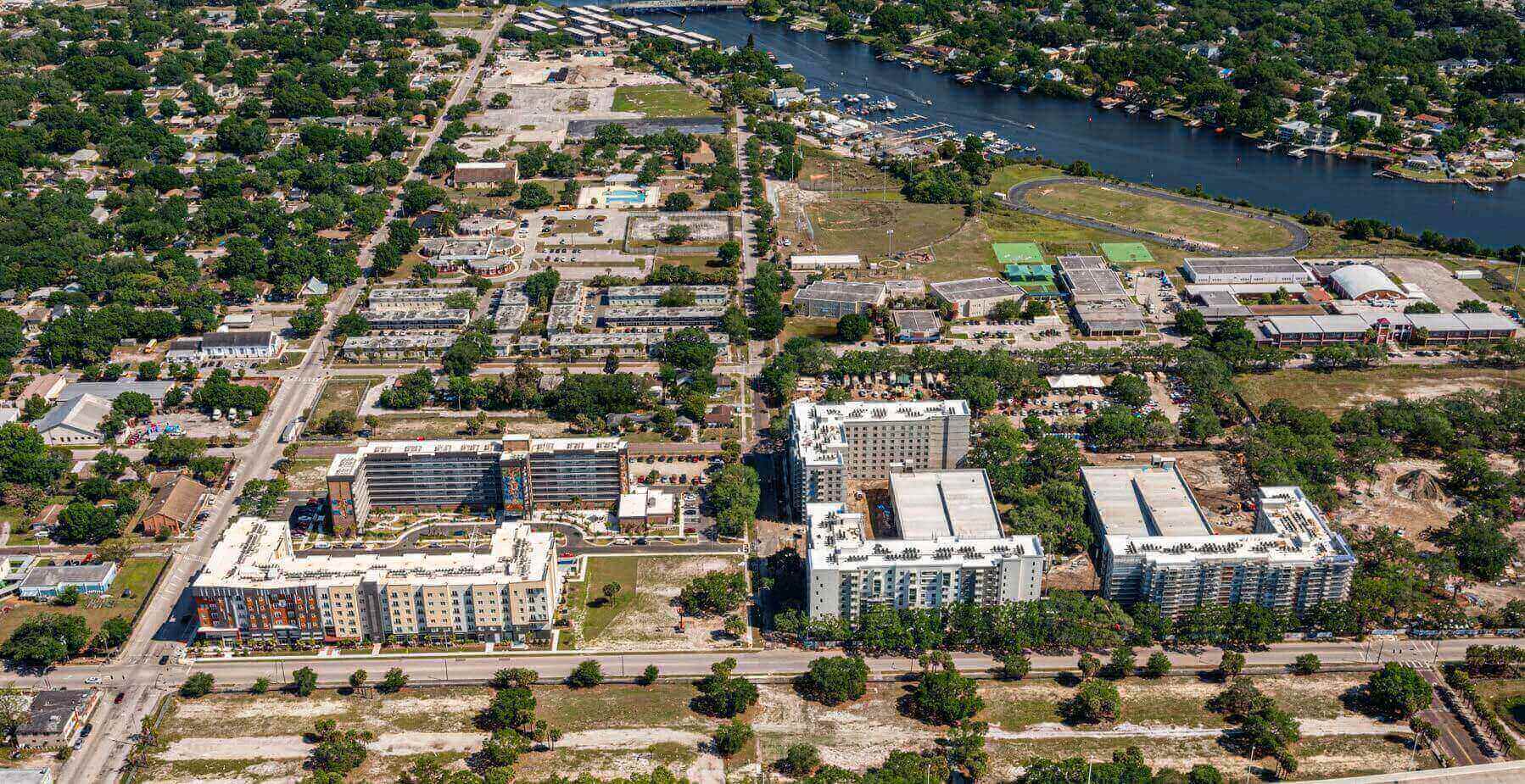 Aerial View of Renaissance, Mary McLeod Bethune Apts., and Boulevard Towers 1, 2, 3, and 4