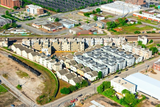 Aerial view of housing