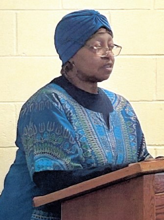 A speaker at the Black History Month Program.