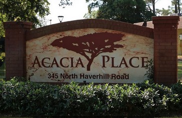 The Acacia Place entrance sign.