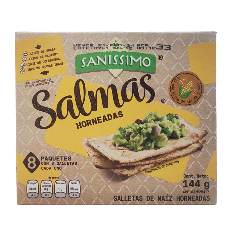 GALLETAS SALMAS SANISSIMO HORNEADAS 144 GR
