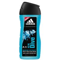 adidas Ice Dive 2 in 1 férfi tusfürdő test és haj, 400 ml