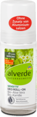 alverde NATURKOSMETIK Deo roll on, Sensitiv, bio aloe vera és bio kamilla, 50 ml