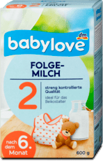 babylove Tejalapú anyatej kiegészítő tápszer 2 es 6 hónapos kor felett, 600 g