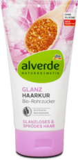 alverde NATURKOSMETIK Hajfényesítő kúra bio nádcukorral, fénytelen és sprőd hajra, 150 ml