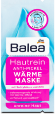 Balea Pattanás elleni melegítő arcmaszk problémás bőrre „Hautrein” szalicilsavval és cinkkel, 16 ml