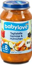 babylove Bio tagliatelle zöldséggel és csirkével 8 hónapos kortól, 220 g