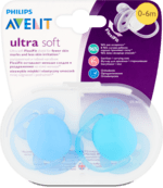 PHILIPS AVENT Játszócumi extra puha 0 6 hónapos korig, fiú, 2 db