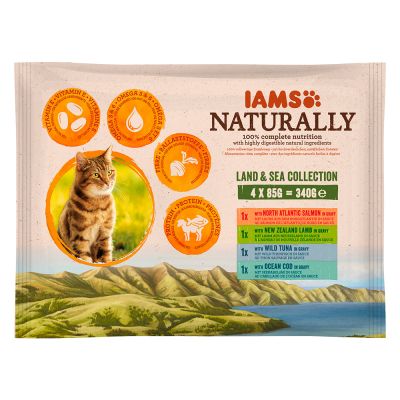 IAMS Naturally Cat Adult Mix 24 x 85 g