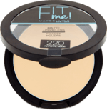 MAYBELLINE Arcpúder Fit Me! Matte & Poreless, Natural Beige 220, 9 g