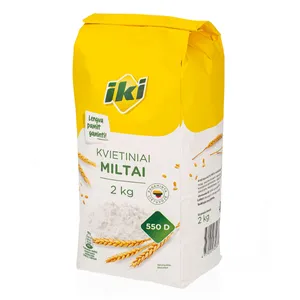 Kvietiniai miltai IKI 550 D, 2 kg