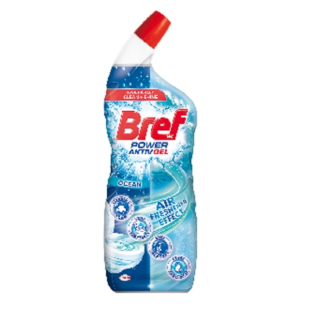 WC valiklis BREF Power Aktiv Gel, Ocean, 700 ml, PROMO Cash&Carry