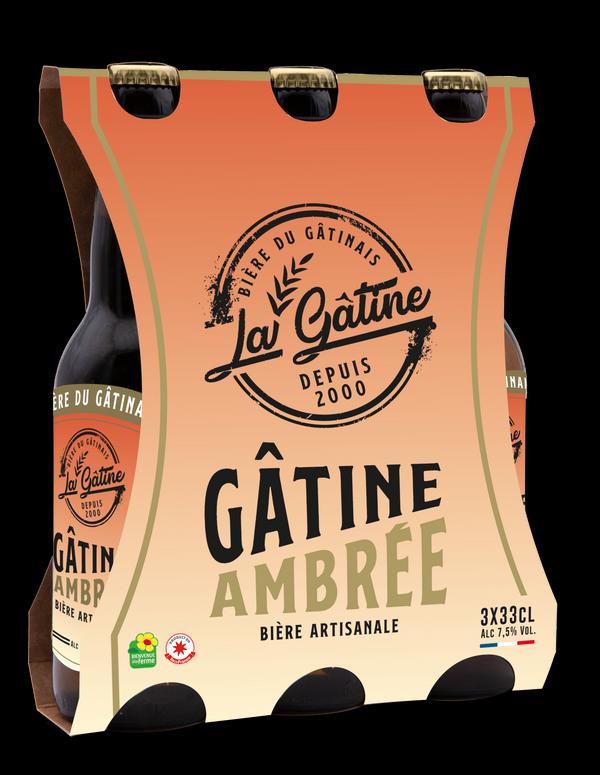 Bière La Gâtine Ambrée en pack de 3x33 cl