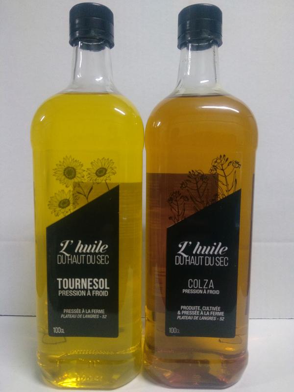 Huile de colza et tournesol