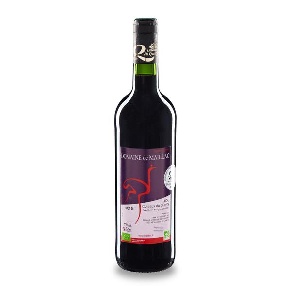 vin biologique rouge Coteux du Quercy 2015
