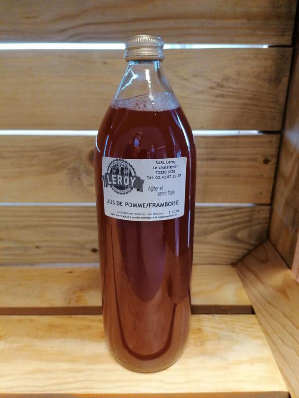 Jus de pomme framboise