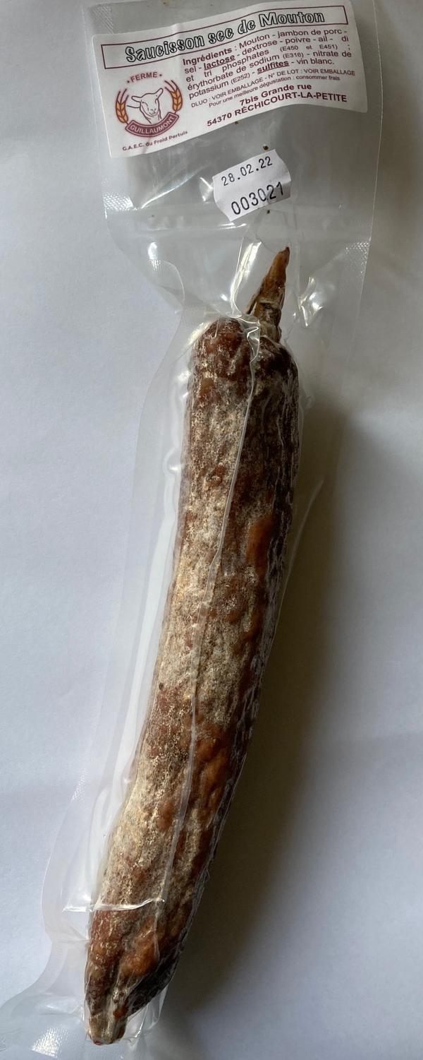 saucisson sec de mouton