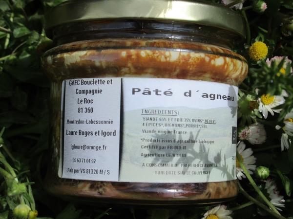 Pâté d'agneau, 180 g, Agriculture biologique