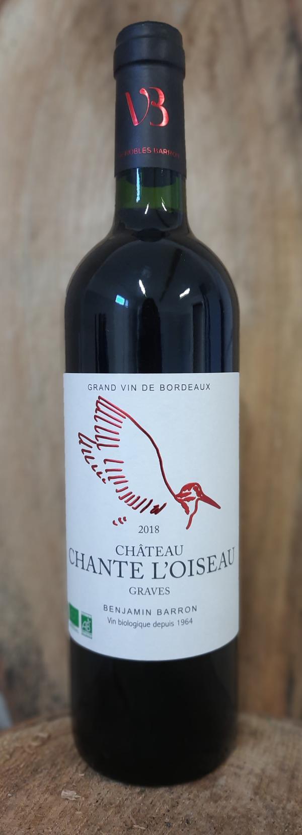 Château Chante l'Oiseau Graves rouge 2018