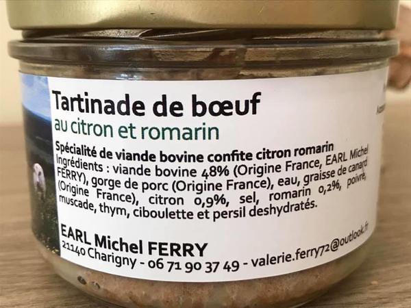 Pâtés et tartinades de boeuf