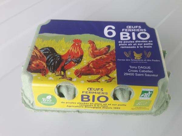 Oeufs Biologiques Fermiers x6