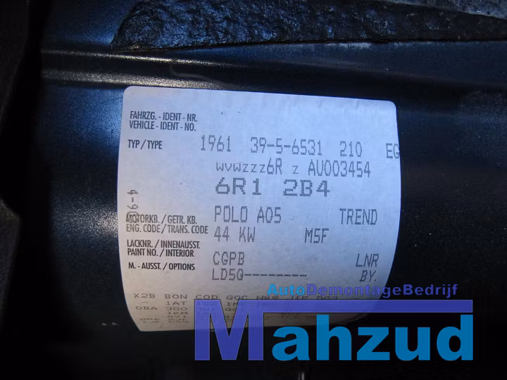 Koop Demontage auto bij Autodemontagebedrijf Mahzud