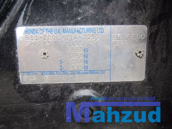 Koop Versnellingsbak bij Autodemontagebedrijf Mahzud