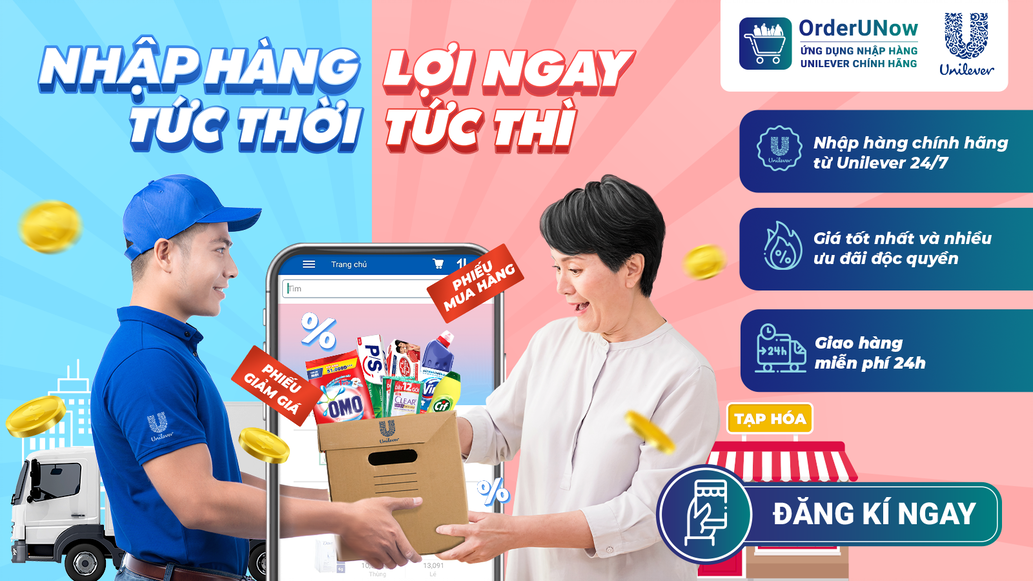 Orderunow - Ứng Dụng Nhập Hàng Unilever Chính Hãng