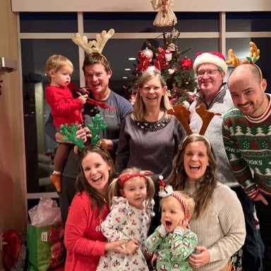 We love ALL the holidays and prefer silly faces in photos! Cousin and grandparent time is so fun!