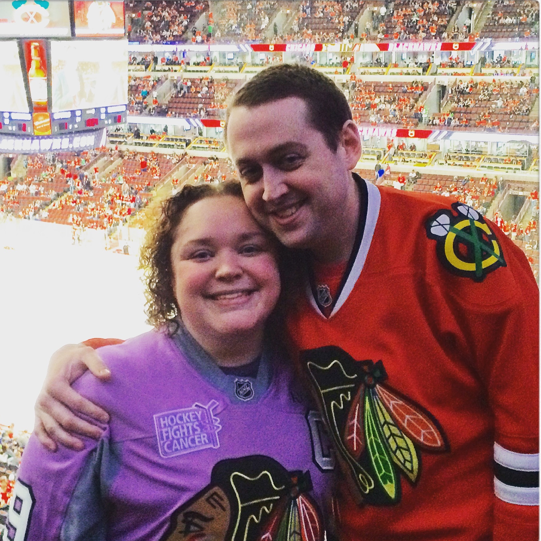 Fun times at a Blackhawks game