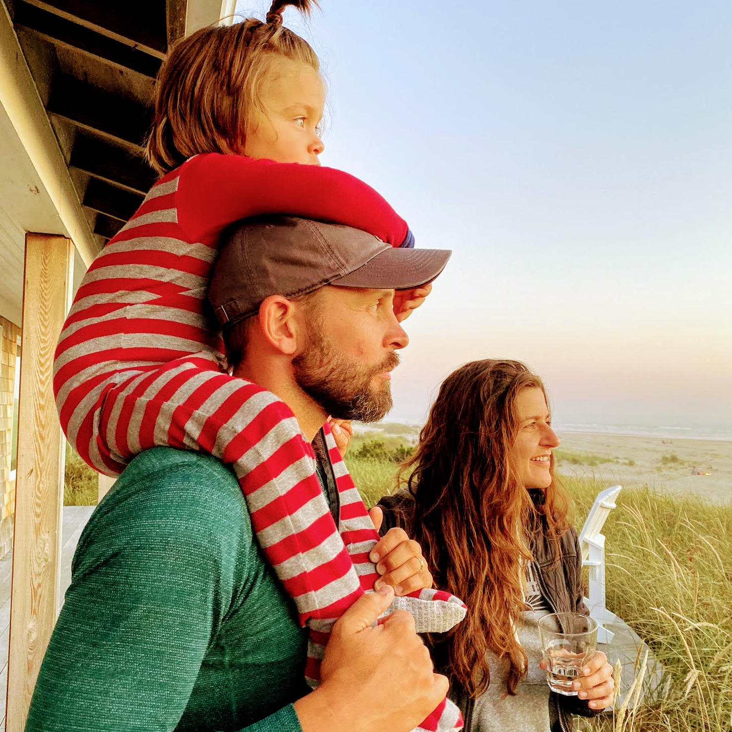 Watching the sunset on the Oregon coast 2020.